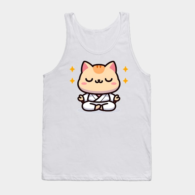 Cute cat meditation time Tank Top by Ingridpd